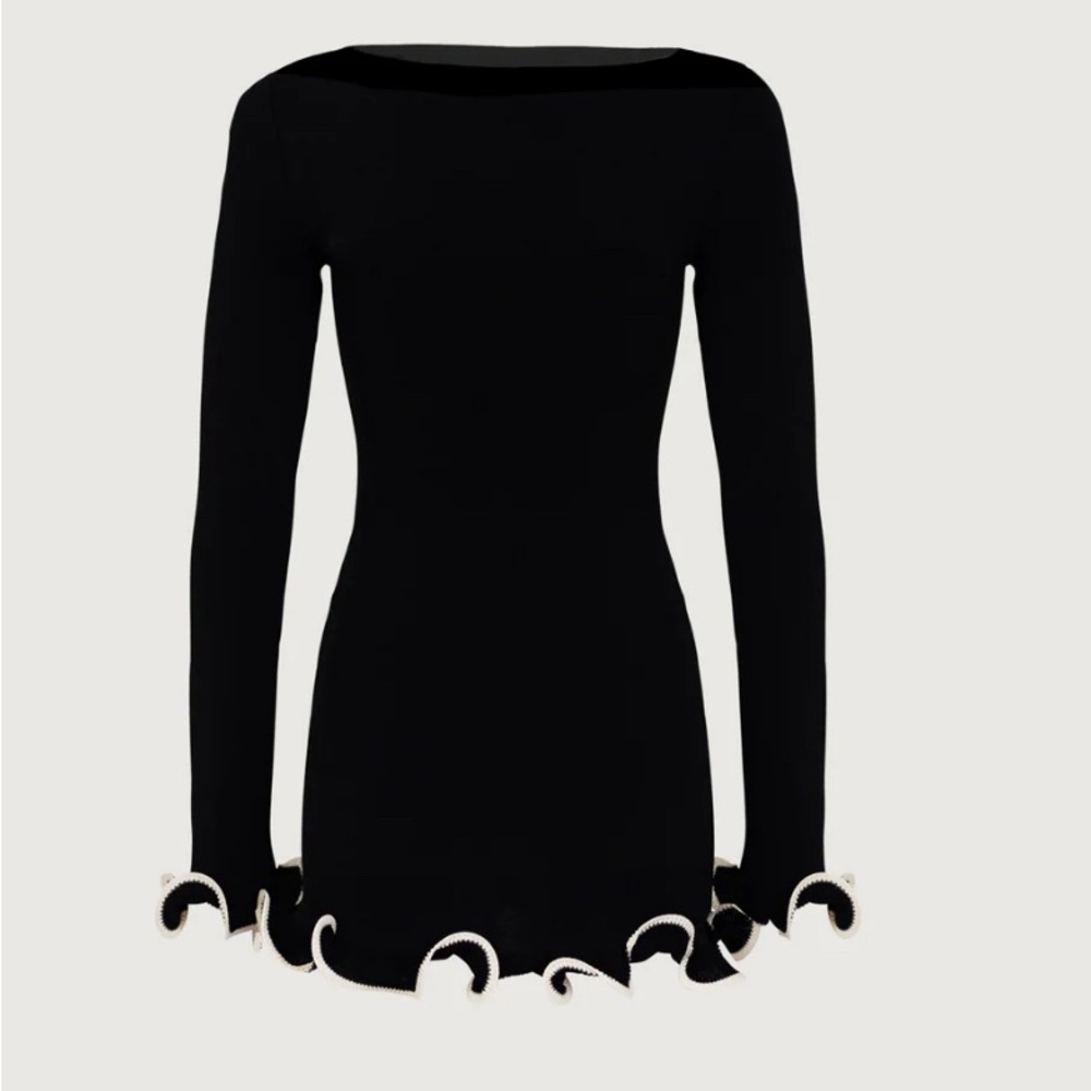 Same Los Angeles ruffle hem mini dress